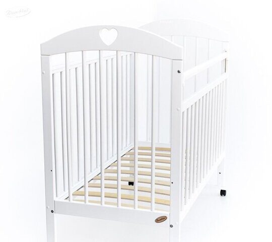 Детская кроватка Bambini Comfort М 01.10.18 (колеса качалка) белый