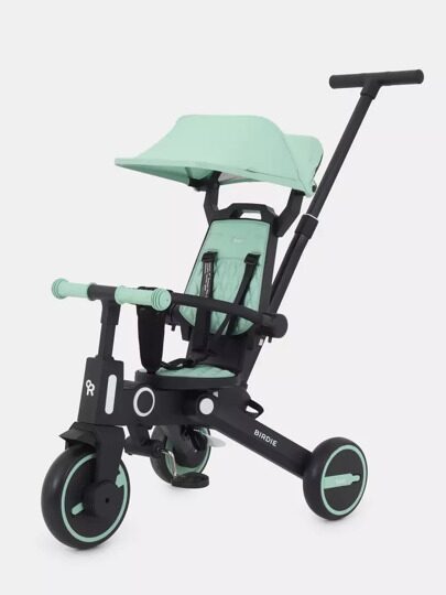 Детский трехколесный велосипед с ручкой Rant Birdie RB202 / Mint