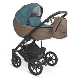 Коляска Bexa IDEAL 2 в 1 / id 32 (зеленый+бежевая кожа)