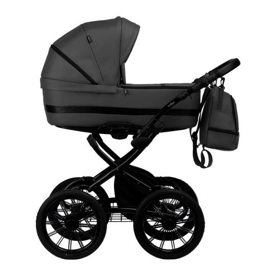 Коляска Indigo AVEO ECO Plus 14" 2 в 1  / ae 06 (т.серая кожа)