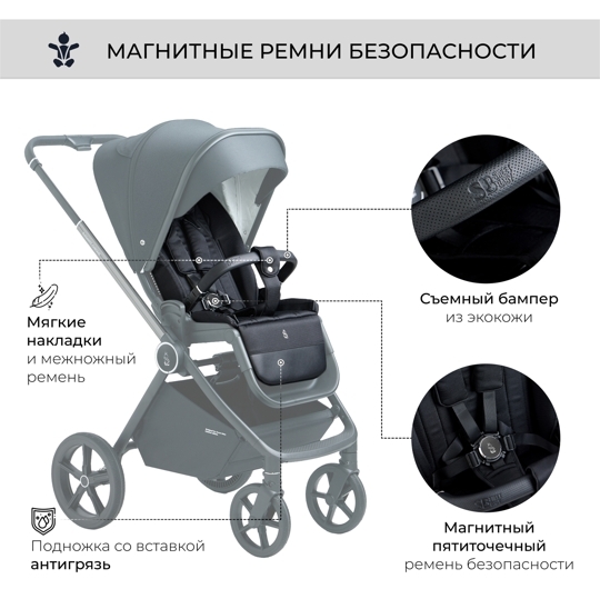 Коляска SBL Elegante 2 в 1 / Chrome  Black