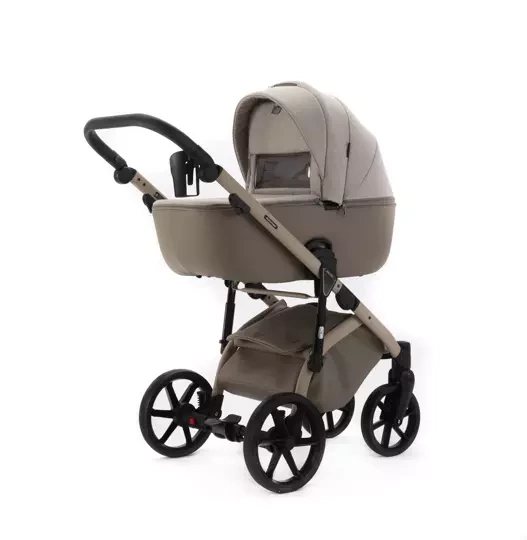 Коляска Adamex NOLA Natura 2 в 1 / CAPPUCCINO-4 Т.Бежевая ткань, Т. бежевая экокожа
