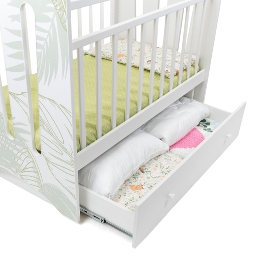 Детская кроватка Sweet Baby Cristallina маятник с ящиком Белый