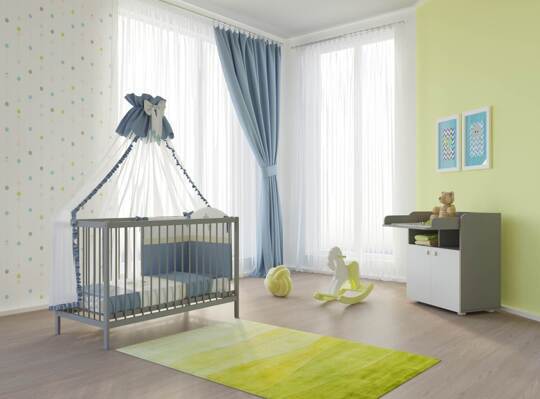 Детская кроватка Polini kids SIMPLE / 101 серый