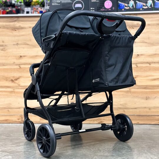 Прогулочная коляска  для двойни LuxMom T11 / Черный