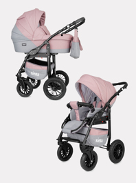 Коляска Rant SIENA 2 в 1 (BartPlast) 07 серый-розовый