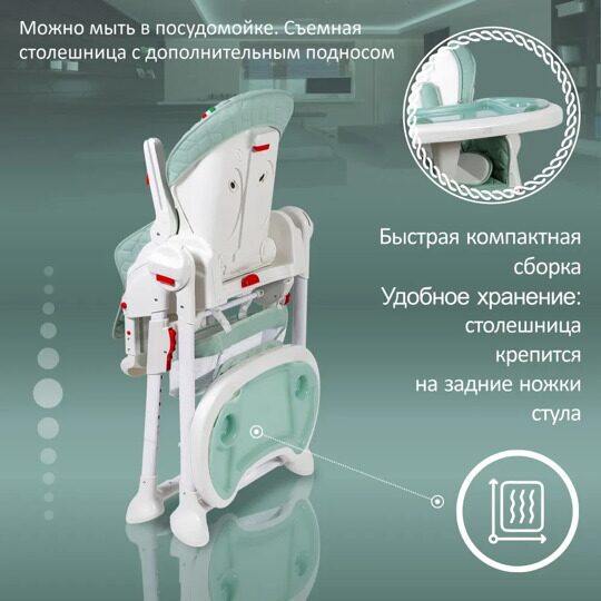 Стульчик для кормления Sweet Baby Luxor Classic Green