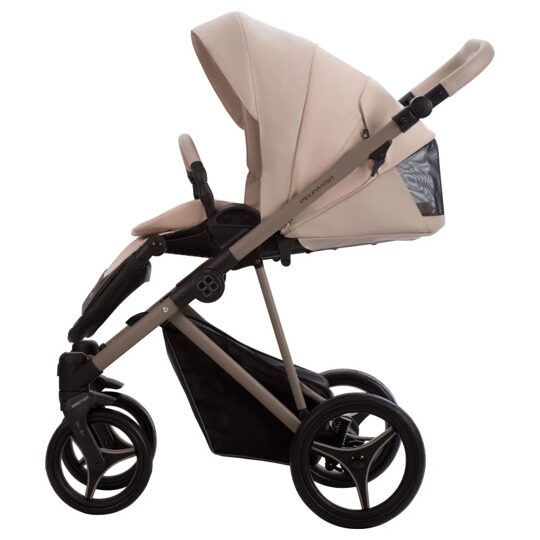 Коляска Bebetto PELPASSO PRO 2 в 1 / pro 02 kaszmir (св.бежевая кожа)
