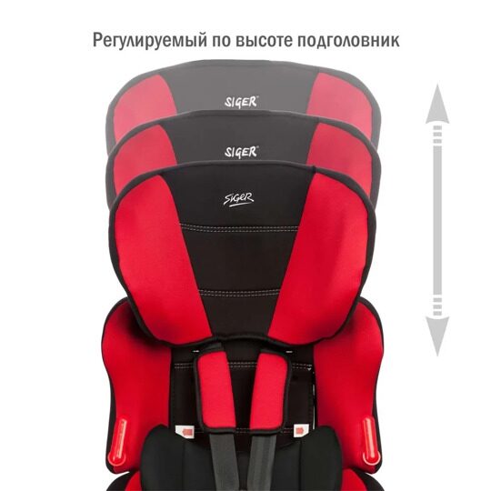 Автокресло Siger КОСМО Lux (9-36 кг.) красный