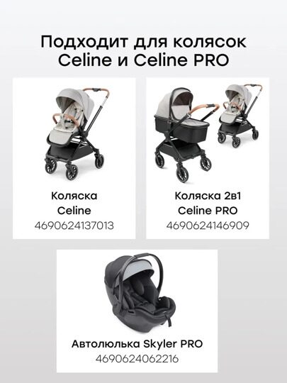 Адаптер для коляски Happy Baby CELINE к автокреслу SKYLER PRO / 40093