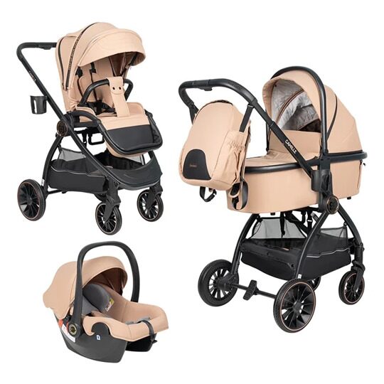 Коляска Farfello Camille 3 в 1 / 2024 бежевый CML-2