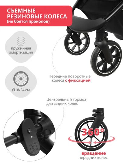 Прогулочная коляска Indigo EPICA LUX S / светло-серый
