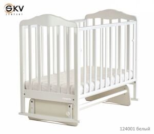 Детская кроватка СКВ 124001 Белый поперечный маятник