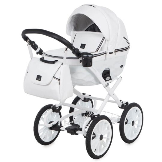 Коляска Adamex Chantal Retro Eco (Deluxe) 2 в 1 100% экокожа C104