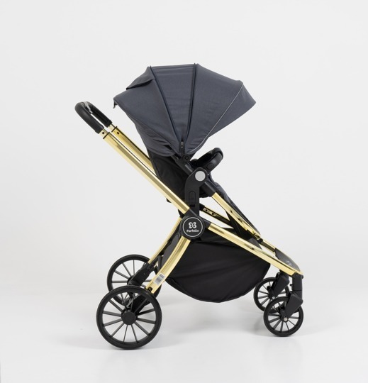 Коляска Farfello Baby Shell 3 в 1 / 2024 Серый желтый хром BBS-008