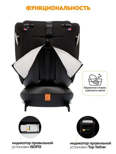 Автокресло Jovola PRIME ISOFIX (0-36 кг) / черный