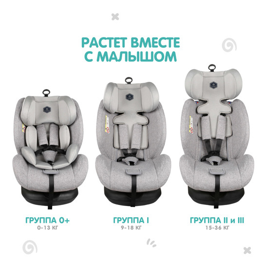 Автокресло Best Baby DEXTER AY518 (0-36 кг) серый