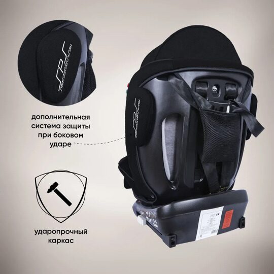 Автокресло Sweet Baby Fortuna 360 SPS Isofix (0-36) / Grey-Black