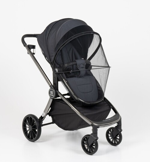 Коляска Farfello Baby Shell 3 в 1 / 2024 Тёмно-серый черный хром BBS-009