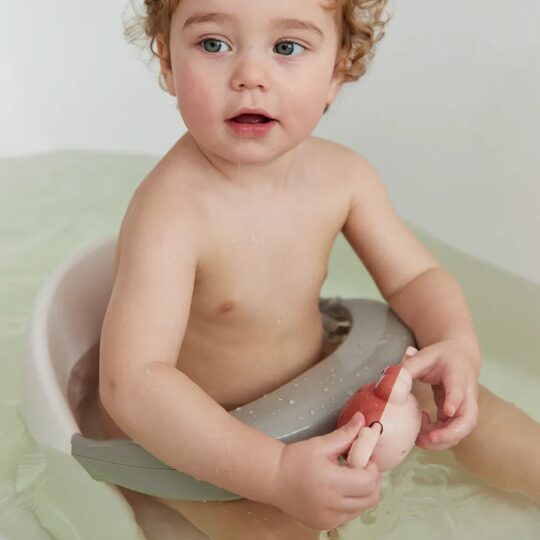 Сиденье для ванны детское Happy Baby Favorite на присосках, со съемным бампером, вращение 360 / 34015 warm grey
