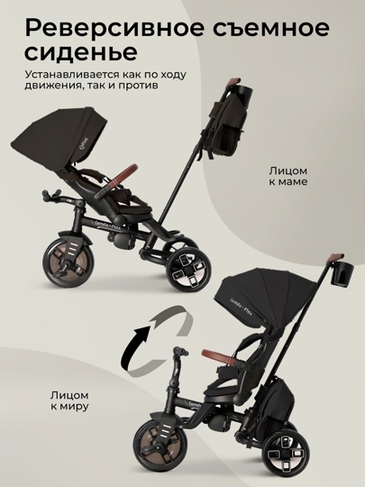 Велосипед трехколесный складной Qplay T70 Comfo Max / Black