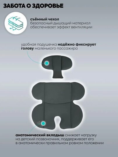 Автокресло Indigo TECHNO I-SIZE (0-13 кг) (40-87см) / темно-зеленый