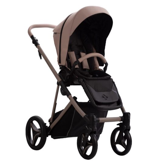 Коляска Bebetto PELPASSO PRO 3 в 1 / pro 01 kaszmir (бежевая кожа)