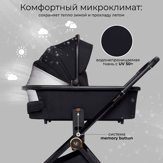 Коляска Sweet Baby Stella Plus 2 в 1 / Black