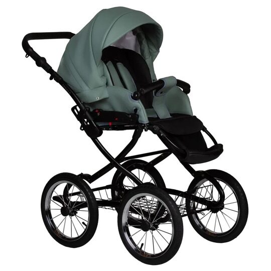Коляска Jovola Tessa Classic Eco Plus 14 2 в 1 / Te 01 (шалфей кожа)