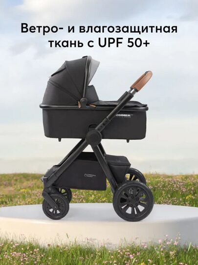 Коляска Happy Baby MOMMER PRO PLUS NOVA 3 в 1 / black