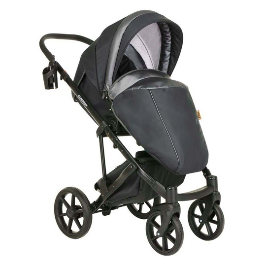 Коляска Pituso CONFORT Plus 2 в 1 Тем.Серый+Кожа Серый металлик