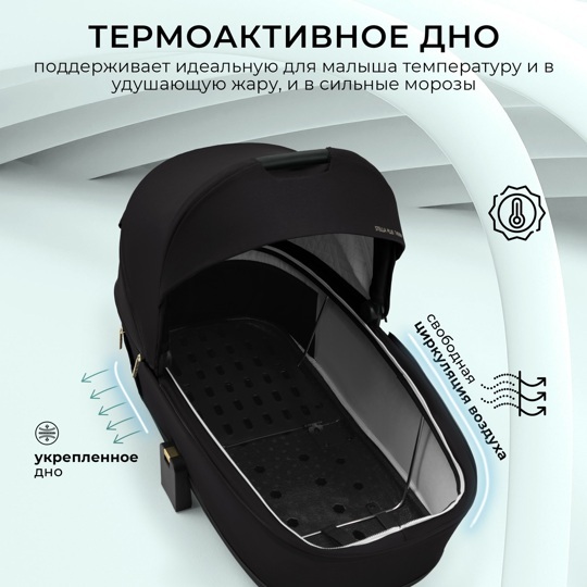 Коляска Sweet Baby Stella Plus Therma 2 в 1 / Black