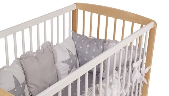 Детская кроватка Polini kids SIMPLE / 101 натуральный-белый