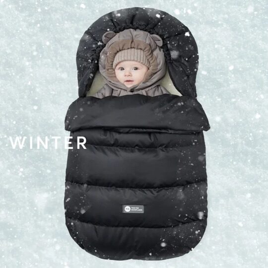 Конверт детский в комплекте с меховым вкладышем Happy Baby 89029 true black